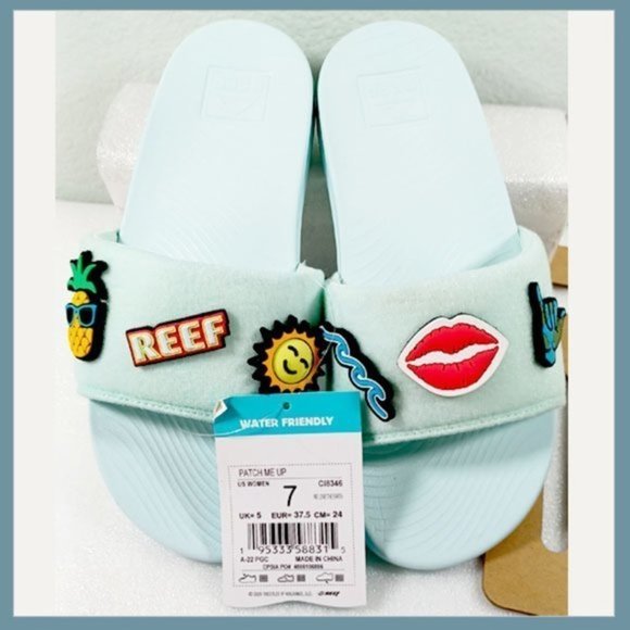 Reef Shoes - Reef Patch Me Up Patch Me Up Size 7, Removable patches. Mix & Match. Sandals